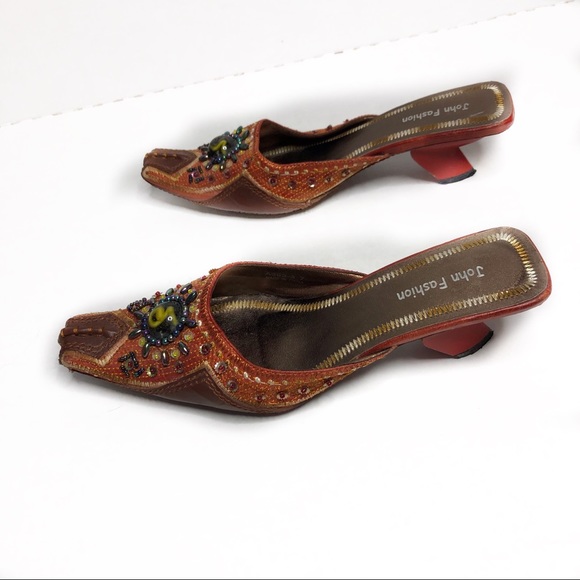 John Fashion square mules size 7 - Picture 2 of 8